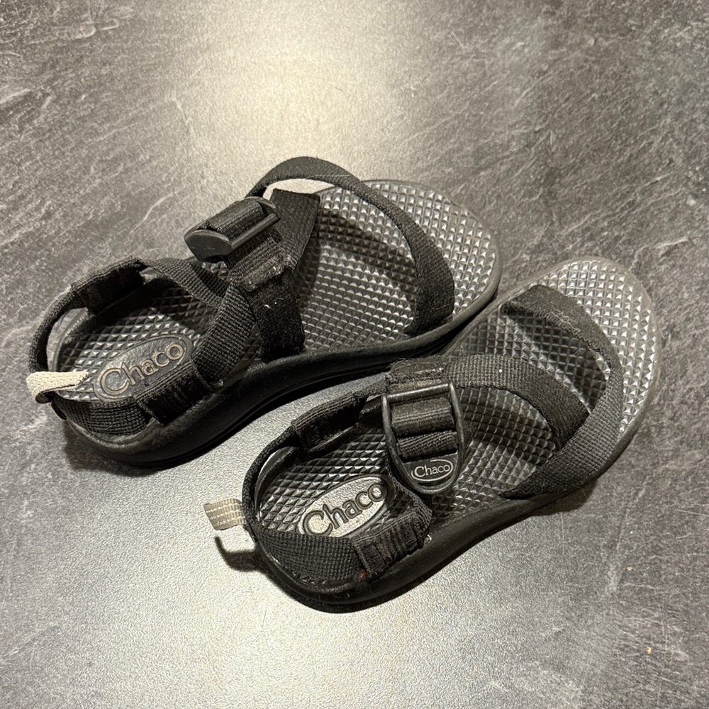 Chaco Kids Black Strap Sandals